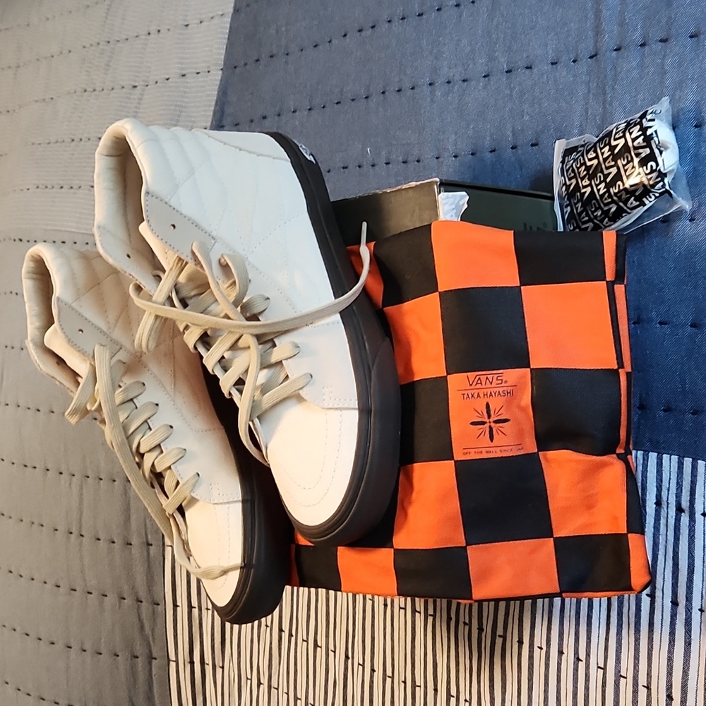 VANS VAULT X TAKA HAYASHI SK8-HI SR LX - SUN RAY LINEN SUEDE MENS 8 WOMENS 9.5